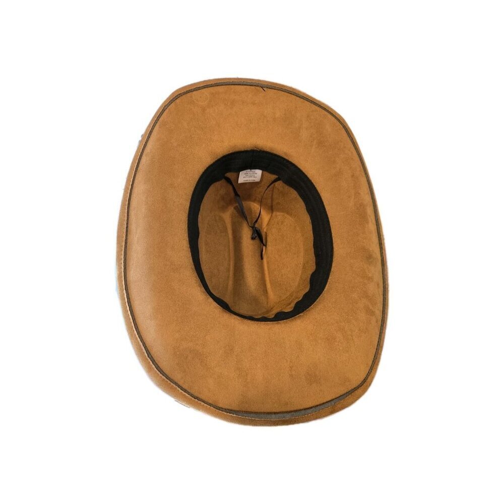 New Brown Cowboy Cowgirl Hat Western Style Bull Pendant Strap Men Women Retro - Picture 5 of 9